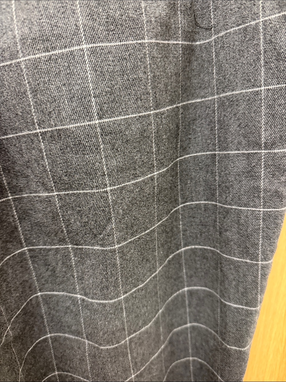 Hot Topic Classic Tapered Cuffed Charcoal Gray Windowpane Trousers size L - Picture 6 of 8